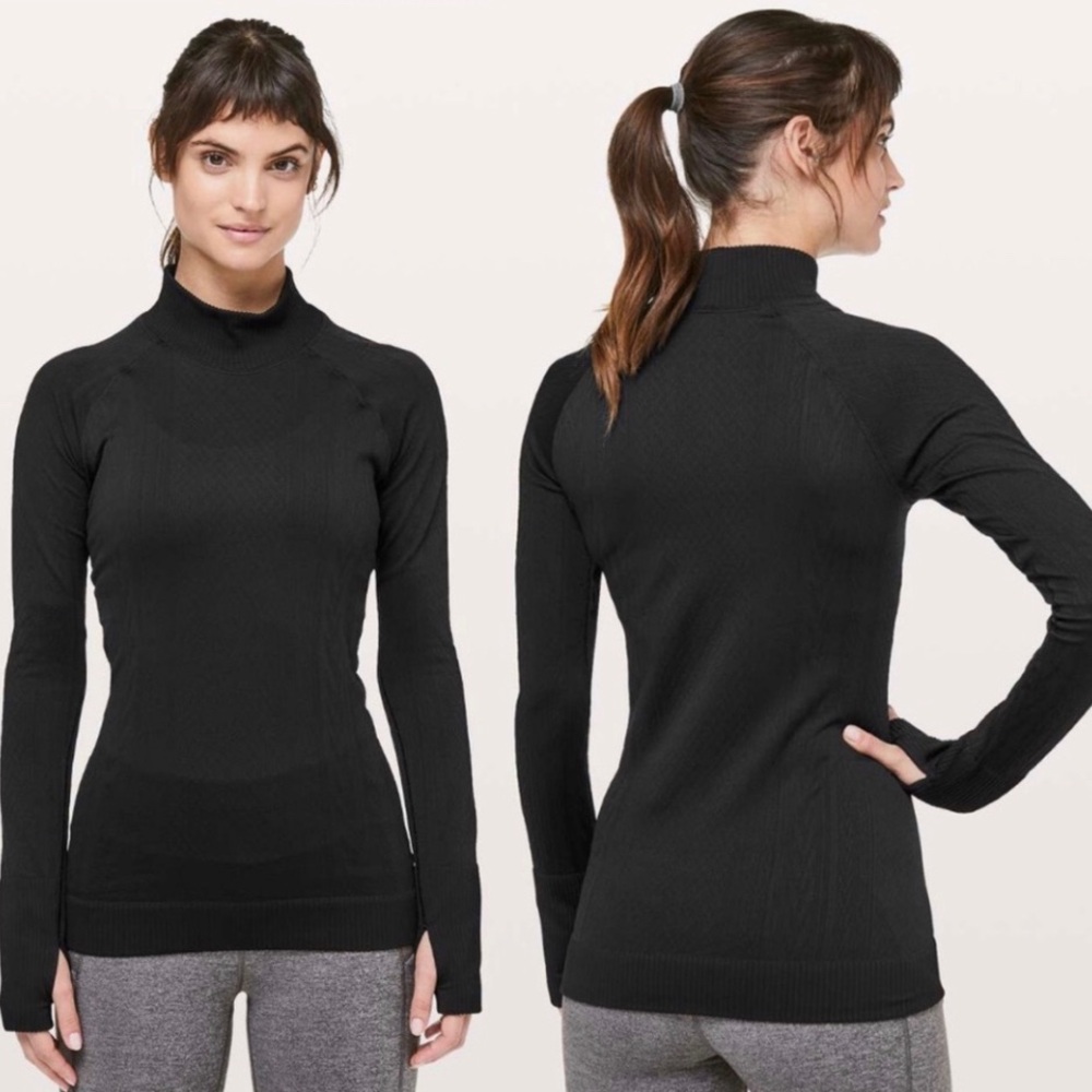 Lululemon Rest Less Mock Neck Black